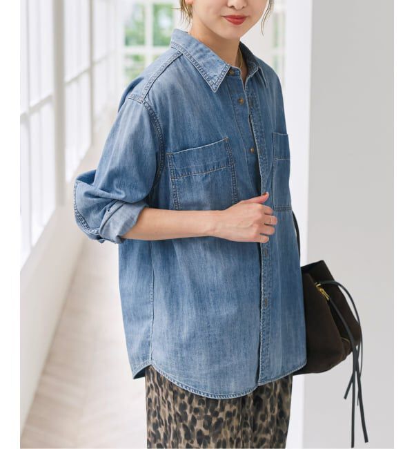 Spick and Span「《追加》ライトオンスデニムシャツ」|シャツ・ブラウス|