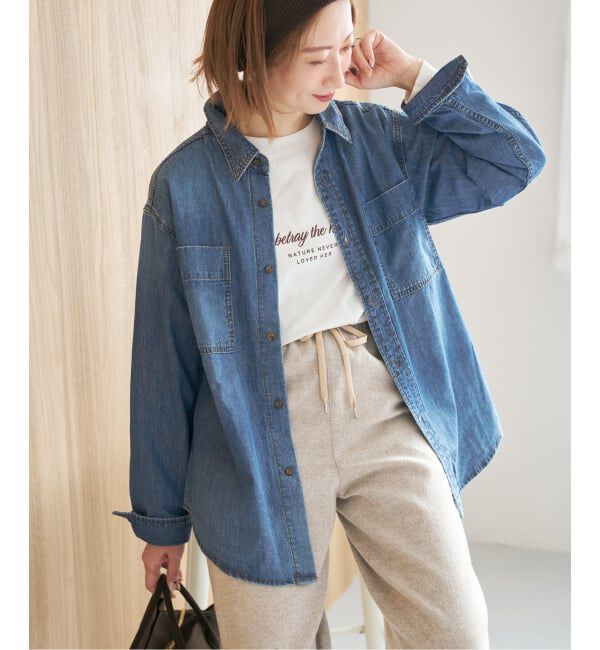 Spick and Span「《追加》ライトオンスデニムシャツ」|シャツ・ブラウス|