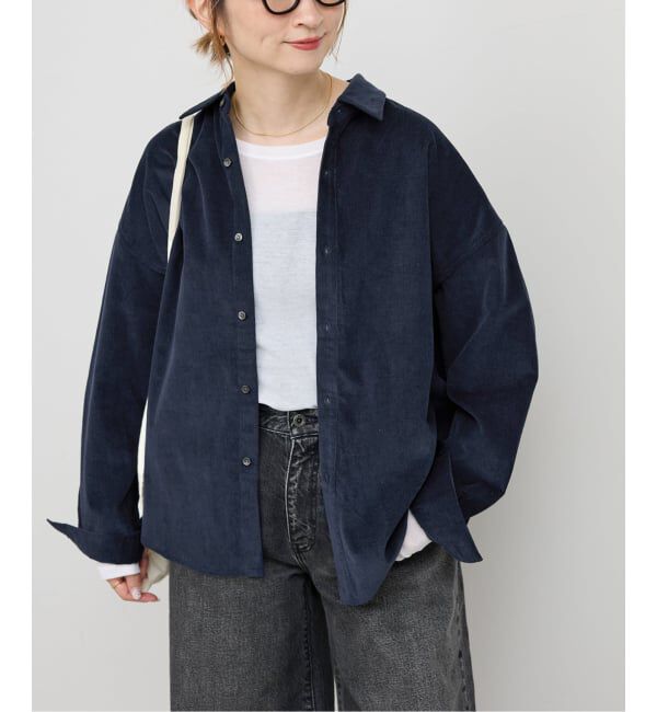 Spick and Span「《新色有り / 追加》コットンコーデュロイルーズシャツ」|シャツ・ブラウス|