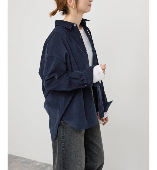 Spick and Span「《新色有り / 追加》コットンコーデュロイルーズシャツ」|シャツ・ブラウス|
