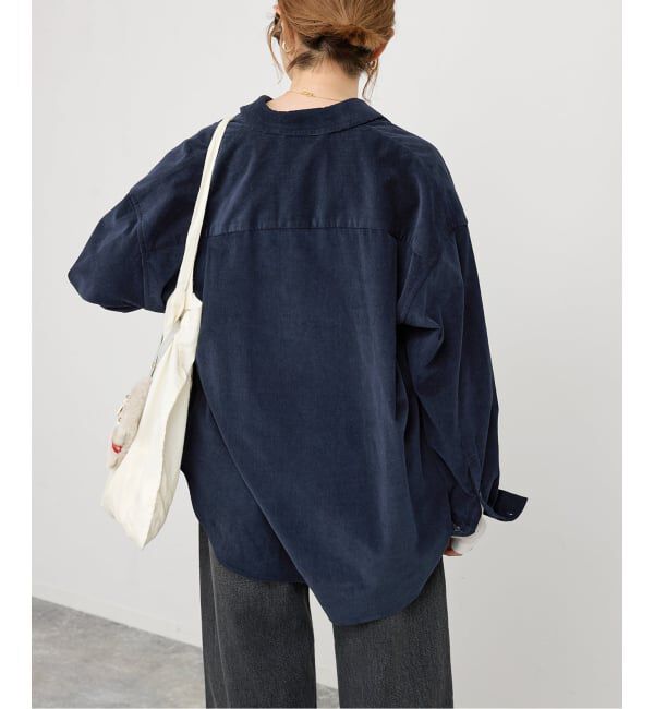 Spick and Span「《新色有り / 追加》コットンコーデュロイルーズシャツ」|シャツ・ブラウス|
