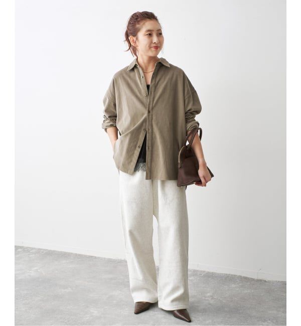 Spick and Span「《新色有り / 追加》コットンコーデュロイルーズシャツ」|シャツ・ブラウス|