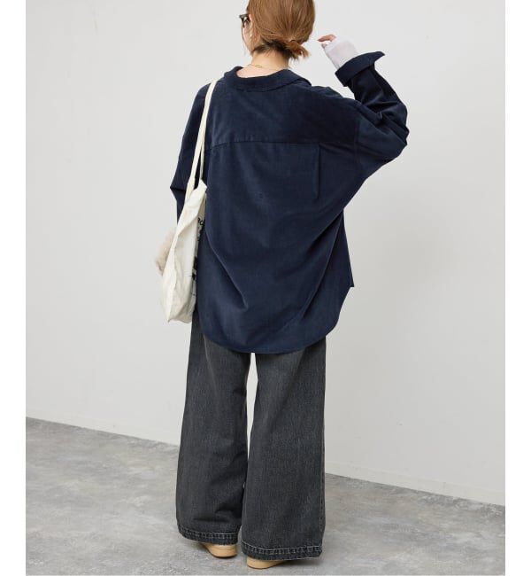 Spick and Span「《新色有り / 追加》コットンコーデュロイルーズシャツ」|シャツ・ブラウス|