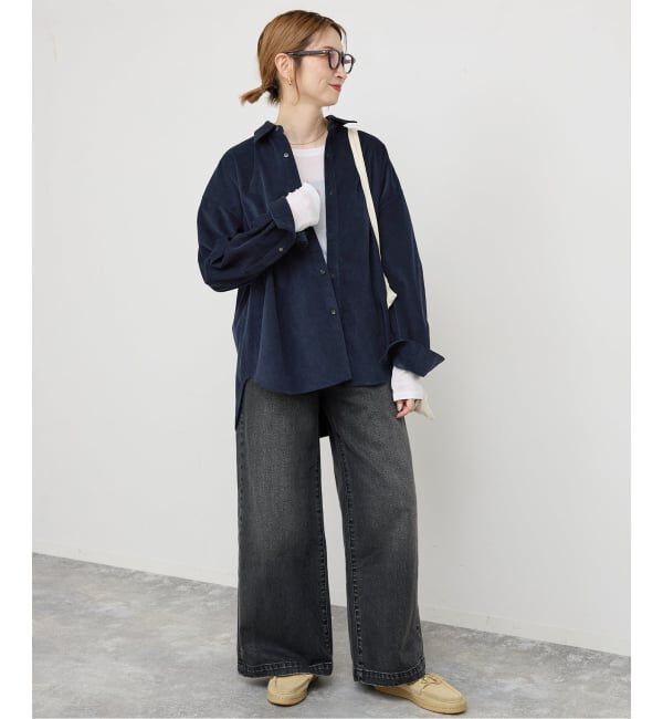 Spick and Span「《新色有り / 追加》コットンコーデュロイルーズシャツ」|シャツ・ブラウス|