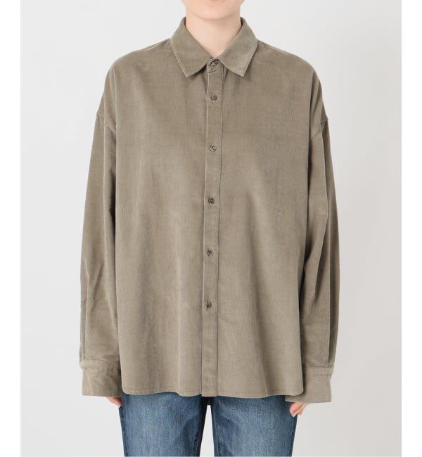 Spick and Span「《新色有り / 追加》コットンコーデュロイルーズシャツ」|シャツ・ブラウス|