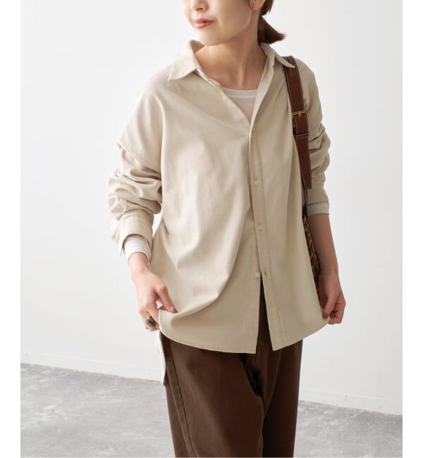 Spick and Span「《新色有り / 追加》コットンコーデュロイルーズシャツ」|シャツ・ブラウス|