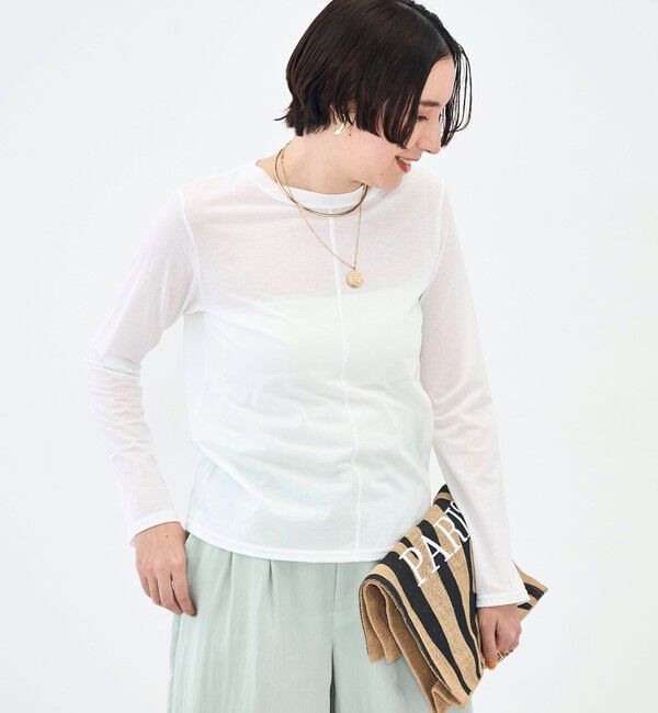 NOLLEY'S「ウォッシャブル綿ナイロンシアーロンＴ」|Tシャツ・カットソー|