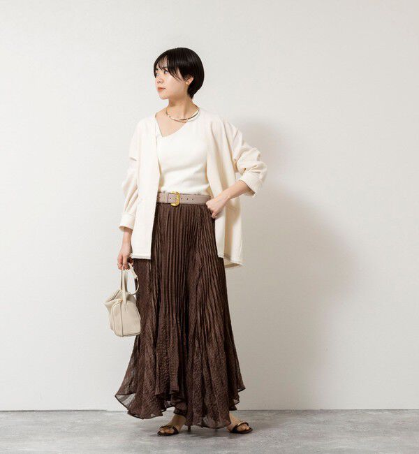NOLLEY'S「【WEB限定】ウォッシャブルシアーチェックプリーツスカート」|スカート|