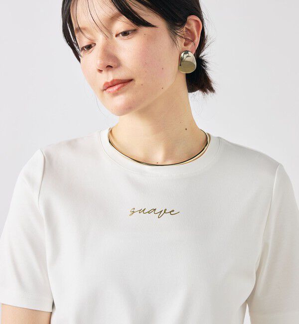 NOLLEY'S sophi「《手洗い可能》W&Wベイシック丈ロゴTシャツ」|Tシャツ・カットソー|ホワイト系3
