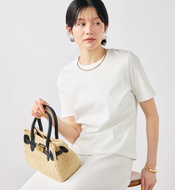 NOLLEY'S sophi「《手洗い可能》W&Wベイシック丈ロゴTシャツ」|Tシャツ・カットソー|