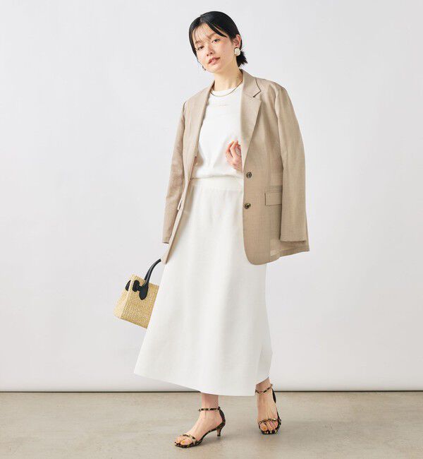 NOLLEY'S sophi「《セットアップ対応》ウォッシャブルリネンライクシアーボイルジャケット」|テーラードジャケット|