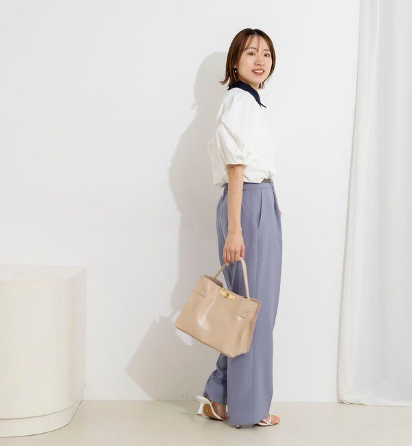NOLLEY'S「《セットアップ対応》ウォッシャブルストレッチツイル愛されセミワイドパンツ」|その他|