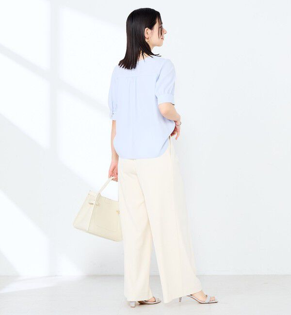 NOLLEY'S sophi「ウォッシャブルジョーゼットアシメラッフルブラウス」|シャツ・ブラウス|