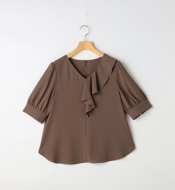 NOLLEY'S sophi「ウォッシャブルジョーゼットアシメラッフルブラウス」|シャツ・ブラウス|