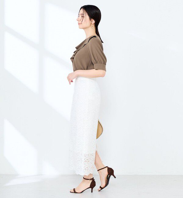 NOLLEY'S sophi「ウォッシャブルジョーゼットアシメラッフルブラウス」|シャツ・ブラウス|