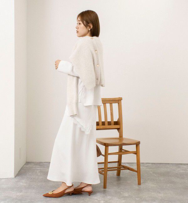 NOLLEY'S「《セットアップ対応》ウォッシャブルサテンドレープブラウス」|シャツ・ブラウス|