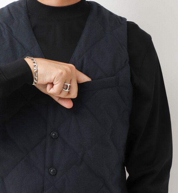 NOLLEY'S goodman「【TAION/タイオン】SINGLE SNAP BUTTON DOWN GILET BRUSHED TWILL 26AW」|ダウンベスト・ベスト|