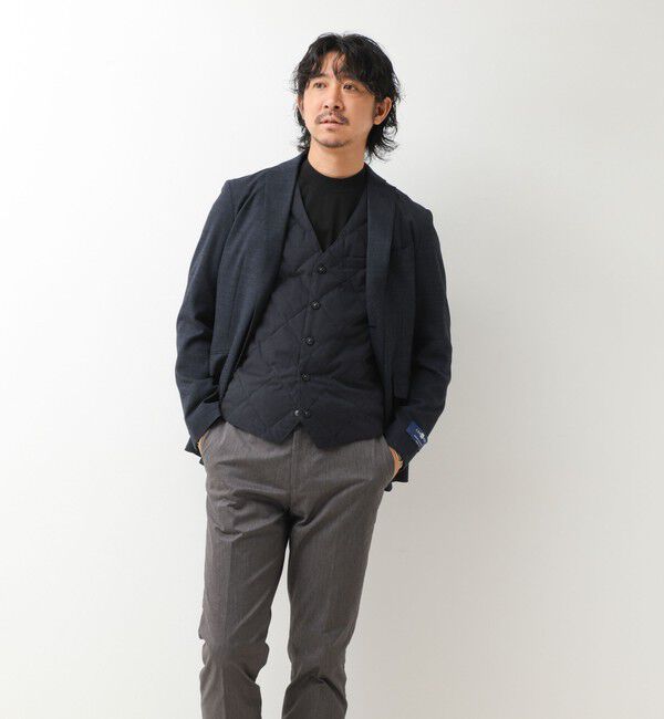 NOLLEY'S goodman「【TAION/タイオン】SINGLE SNAP BUTTON DOWN GILET BRUSHED TWILL 26AW」|ダウンベスト・ベスト|