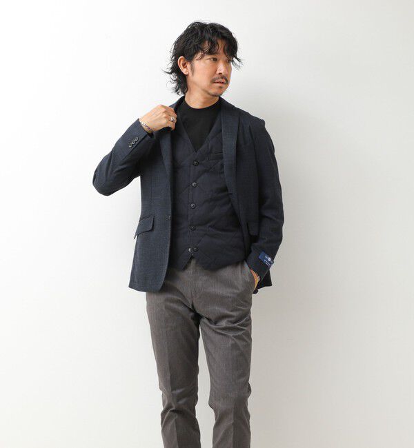 NOLLEY'S goodman「【TAION/タイオン】SINGLE SNAP BUTTON DOWN GILET BRUSHED TWILL 26AW」|ダウンベスト・ベスト|