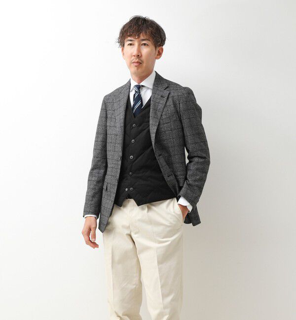 NOLLEY'S goodman「【TAION/タイオン】SINGLE SNAP BUTTON DOWN GILET BRUSHED TWILL 26AW」|ダウンベスト・ベスト|