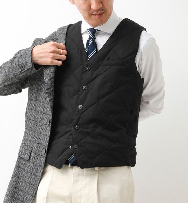 NOLLEY'S goodman「【TAION/タイオン】SINGLE SNAP BUTTON DOWN GILET BRUSHED TWILL 26AW」|ダウンベスト・ベスト|