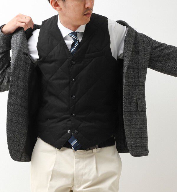 NOLLEY'S goodman「【TAION/タイオン】SINGLE SNAP BUTTON DOWN GILET BRUSHED TWILL 26AW」|ダウンベスト・ベスト|