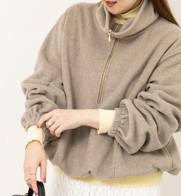 NOLLEY'S sophi「【サマになる】ウォッシャブルOTONAフリースハーフZIP プルオーバー」|Tシャツ・カットソー|