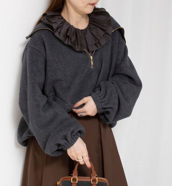 NOLLEY'S sophi「【サマになる】ウォッシャブルOTONAフリースハーフZIP プルオーバー」|Tシャツ・カットソー|