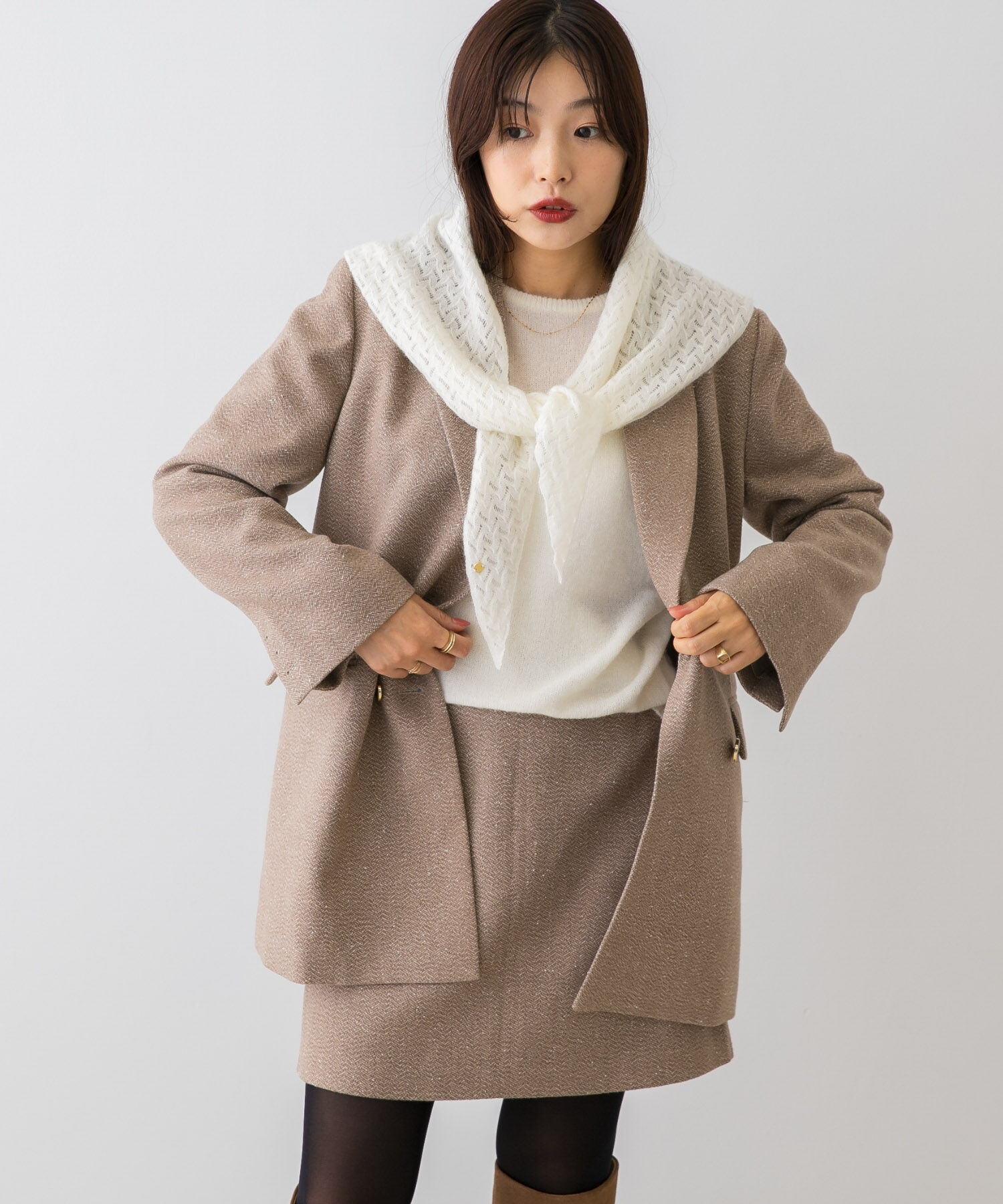 URBAN RESEARCH ROSSO「F by ROSSO　ヘリンボンネップツイードジャケット」|その他|