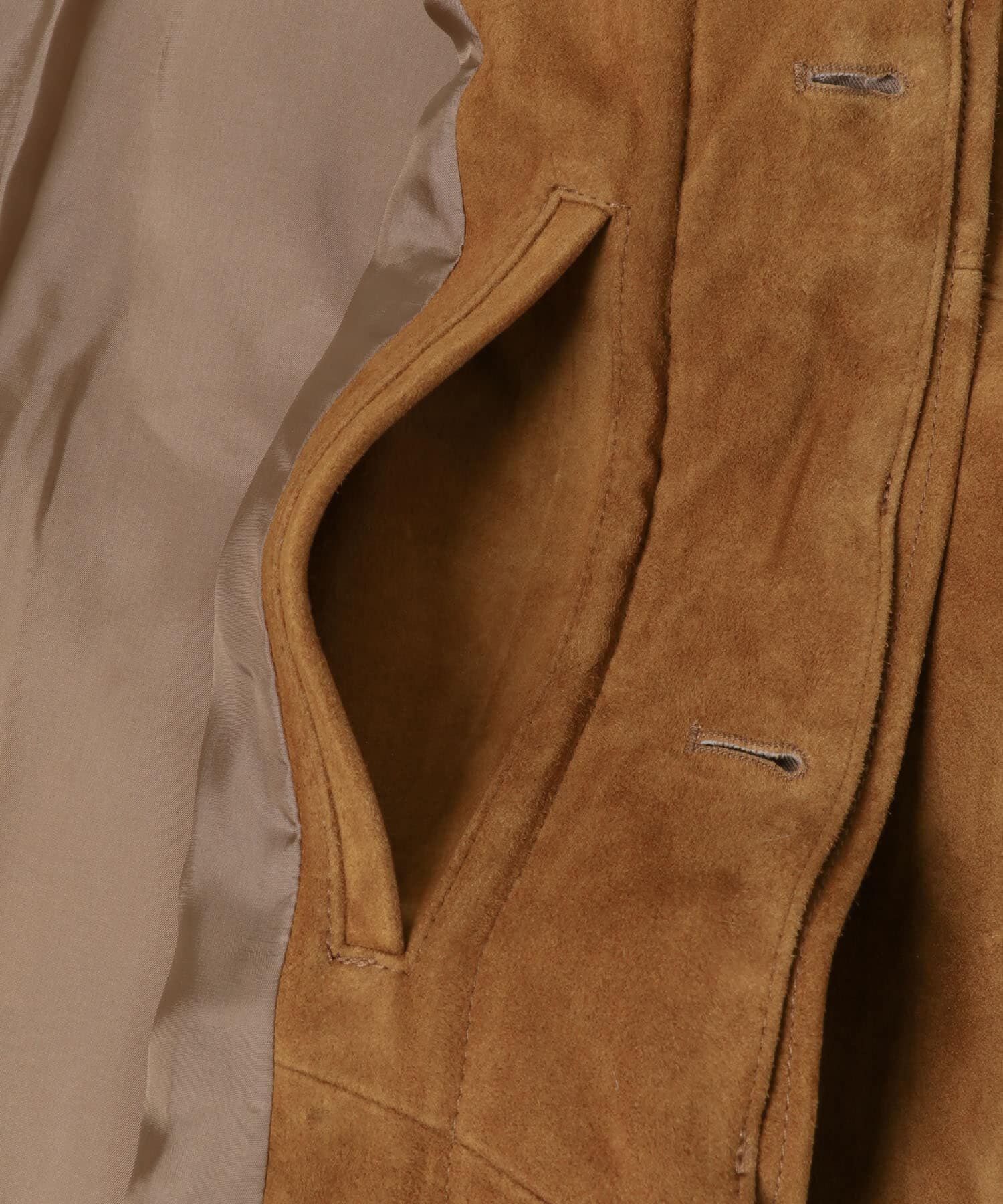 URBAN RESEARCH「GOAT SUEDE MAC COAT」|ノーカラーコート|