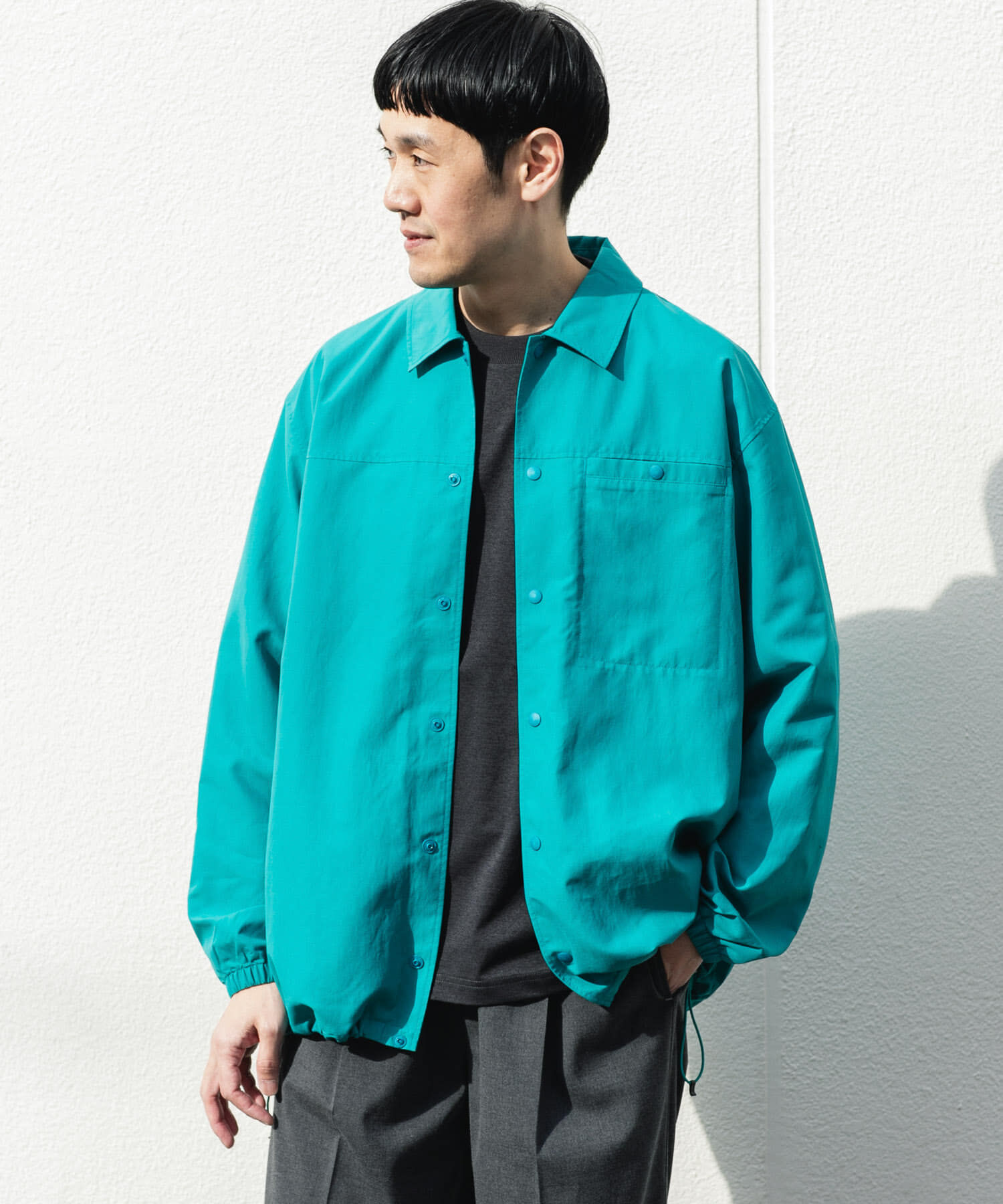 URBAN RESEARCH DOORS「『別注』Marmot&times;DOORS　COACH SHIRTS JACKET」|ノーカラーコート|