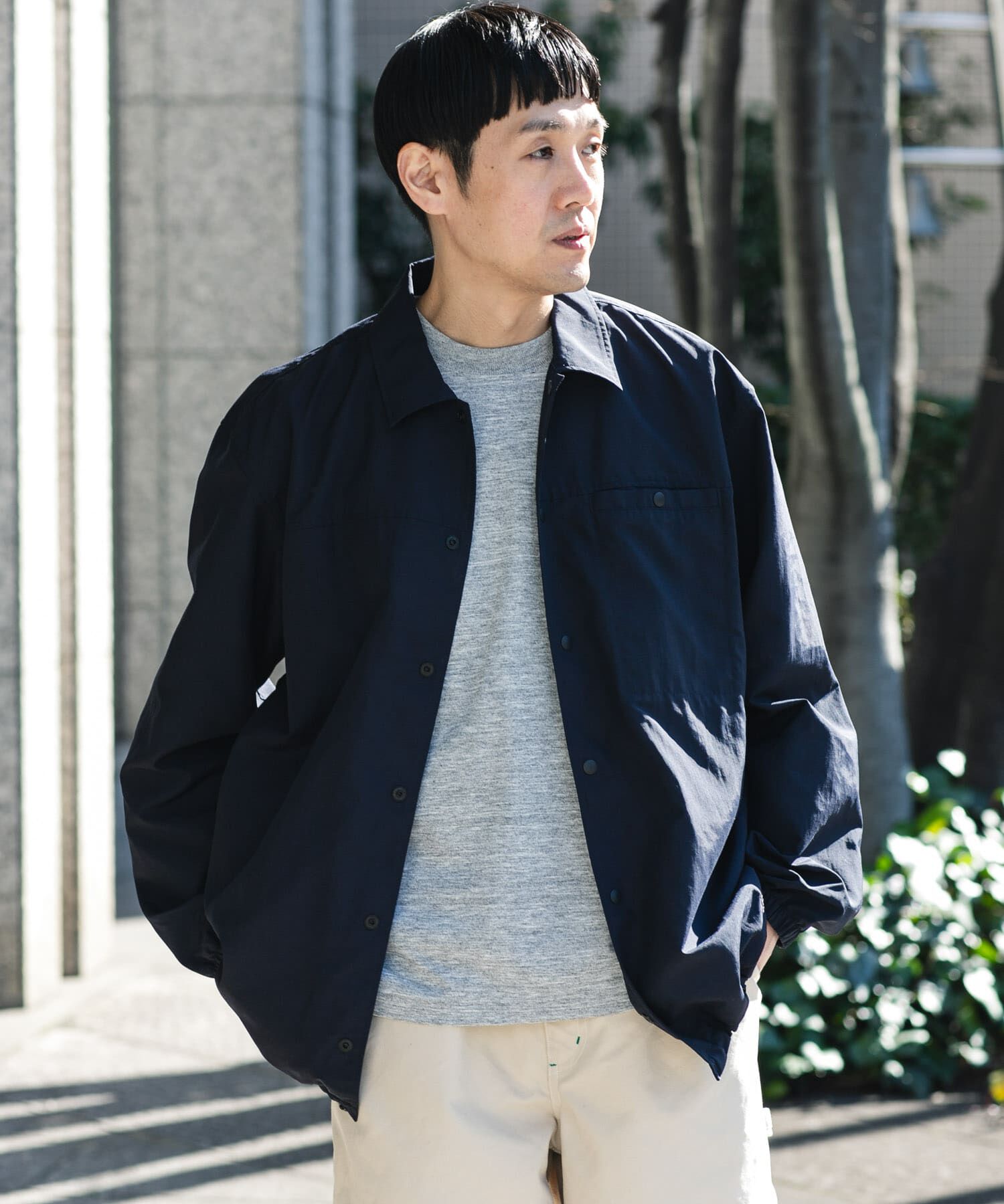URBAN RESEARCH DOORS「『別注』Marmot&times;DOORS　COACH SHIRTS JACKET」|ノーカラーコート|