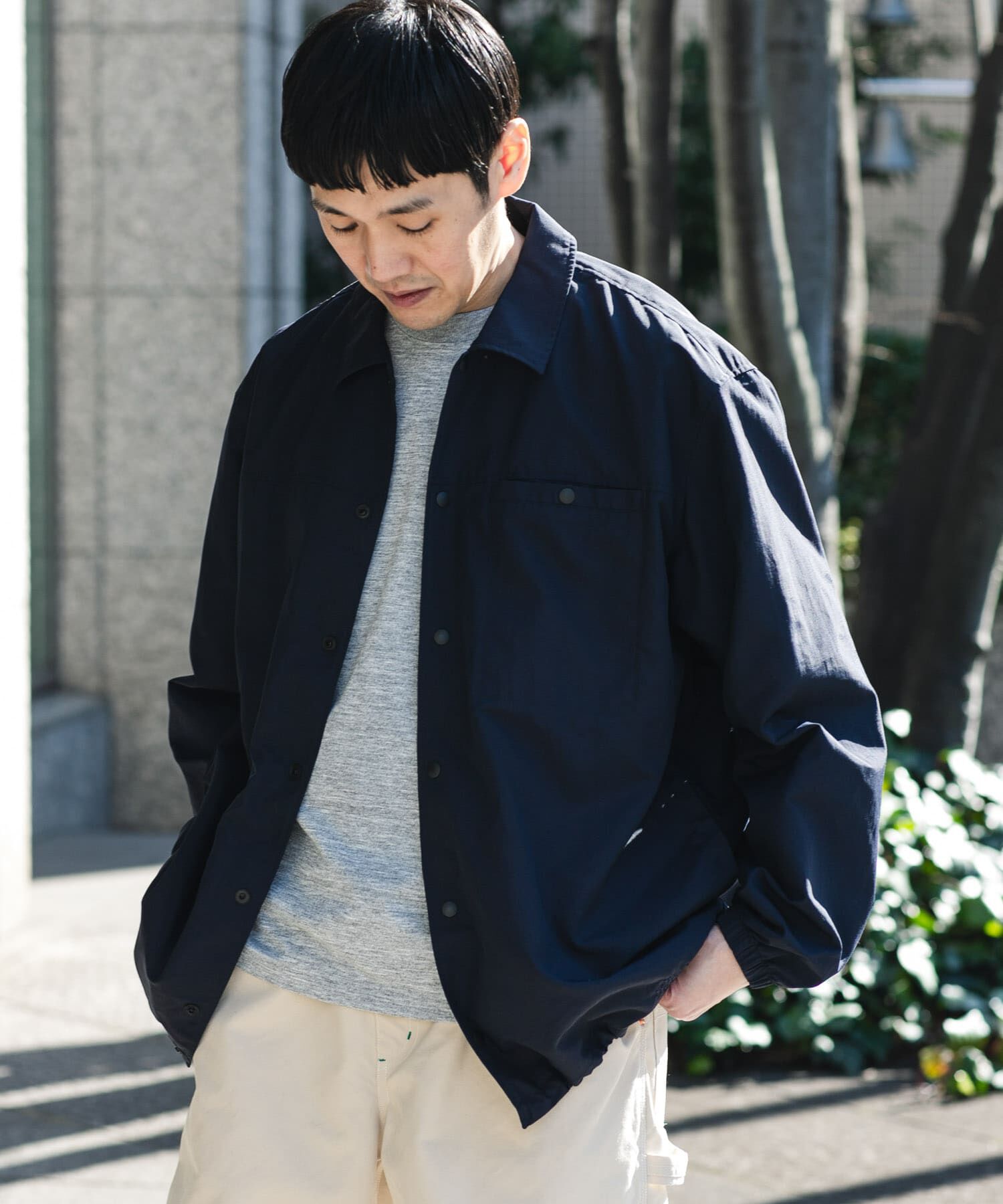 URBAN RESEARCH DOORS「『別注』Marmot&times;DOORS　COACH SHIRTS JACKET」|ノーカラーコート|