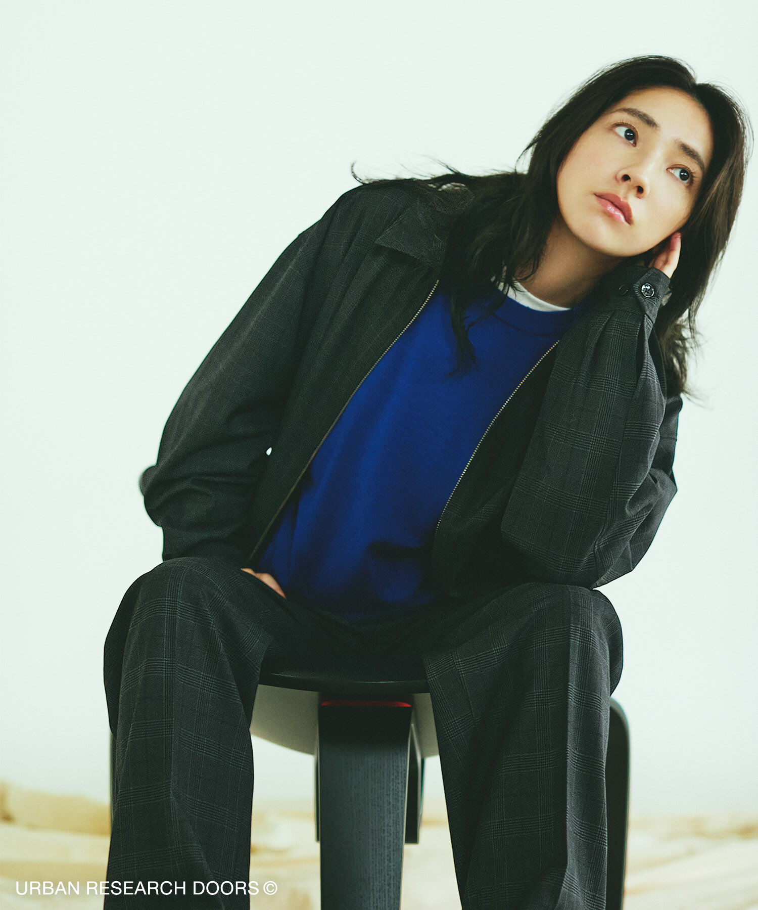 URBAN RESEARCH DOORS「『XLサイズ/WEB限定』『UR TECH』 完声ジップブルゾン 26AW」|ブルゾン・スタジャン|チェック