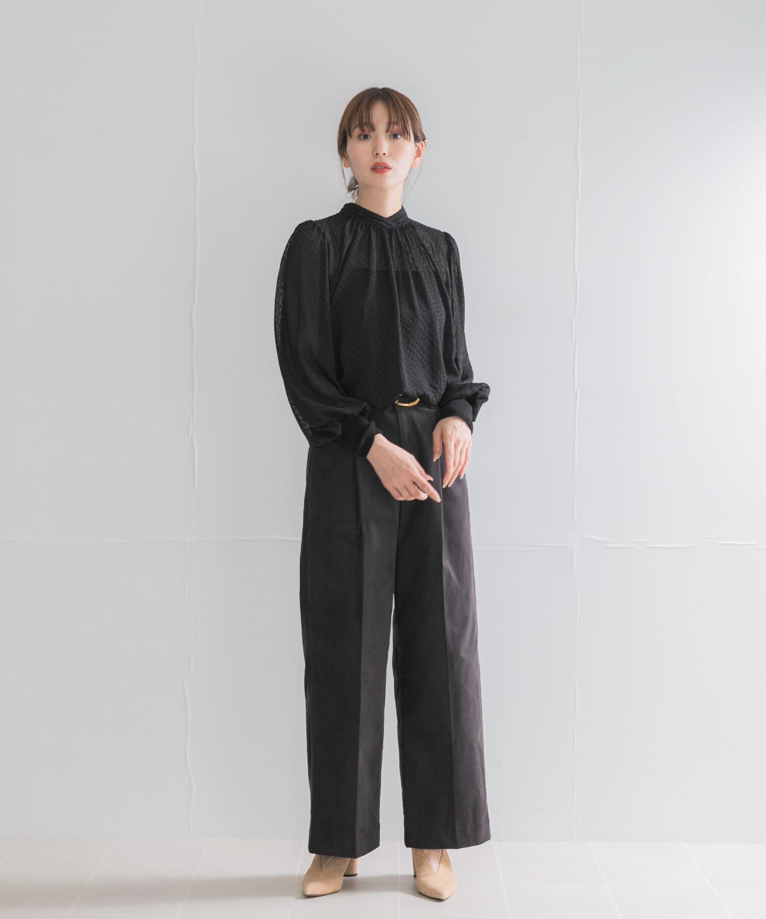 URBAN RESEARCH ROSSO「ハイネックボリュームスリーブブラウス」|シャツ・ブラウス|