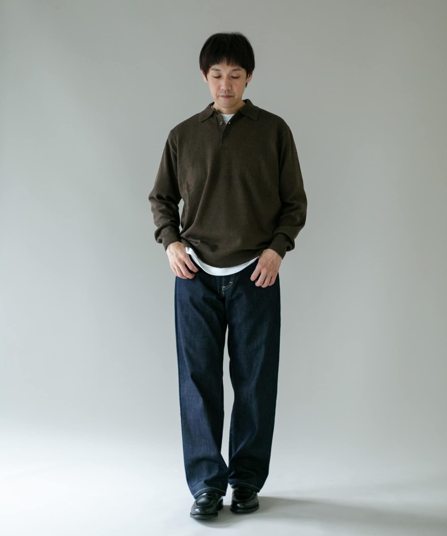 URBAN RESEARCH DOORS「ミニブークレ ニットポロ」|ニット・セーター|