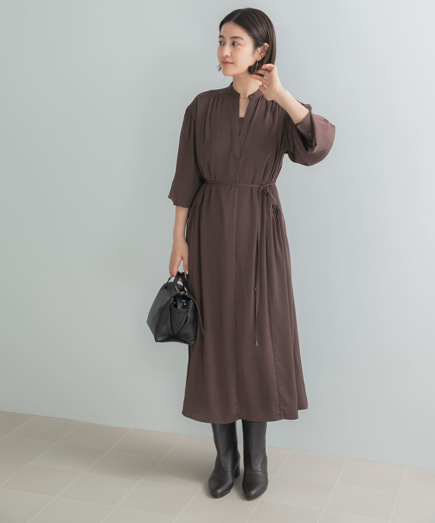 URBAN RESEARCH ROSSO「ヴィンテージサテンテントワンピース」|ワンピース|