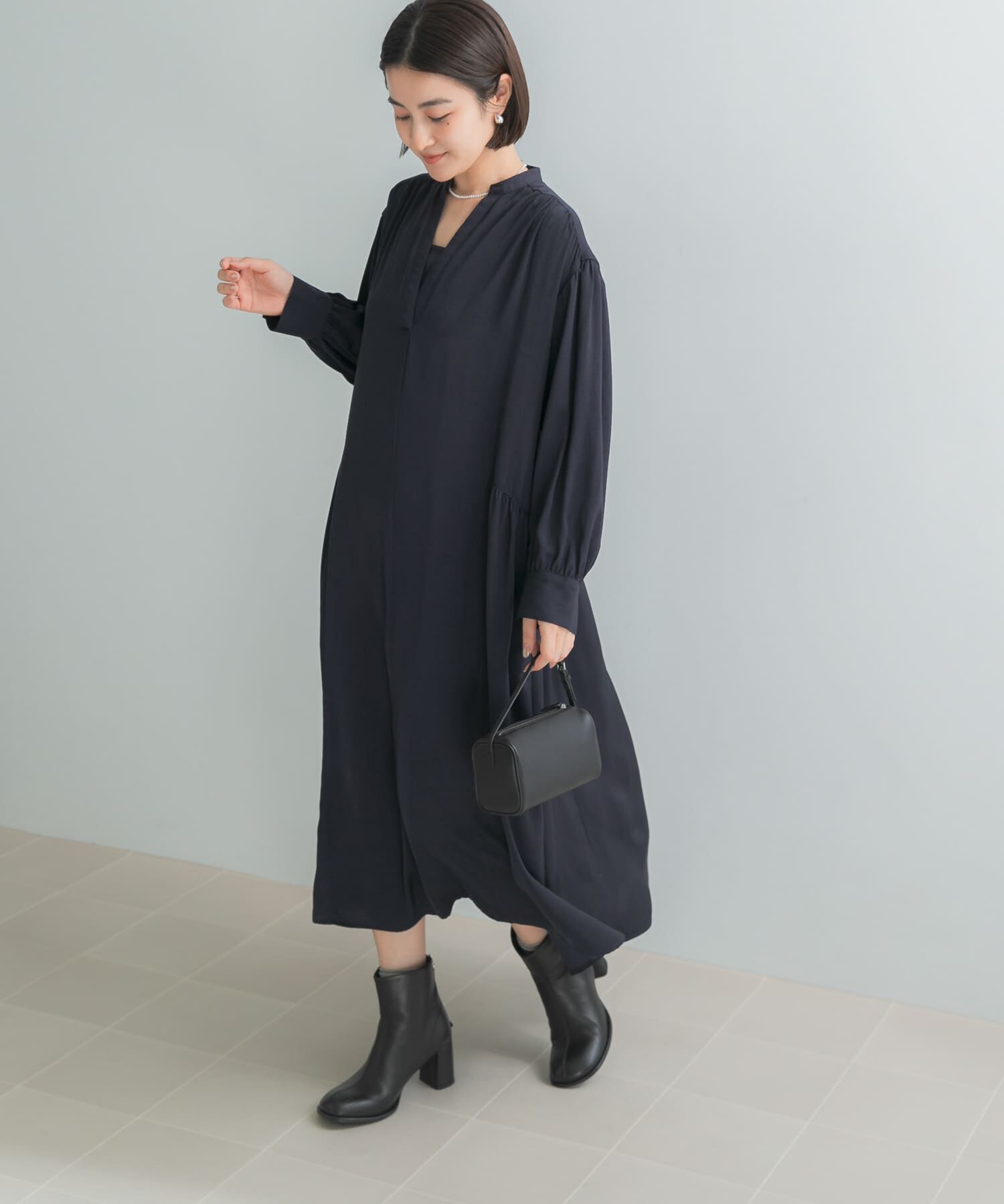 URBAN RESEARCH ROSSO「ヴィンテージサテンテントワンピース」|ワンピース|