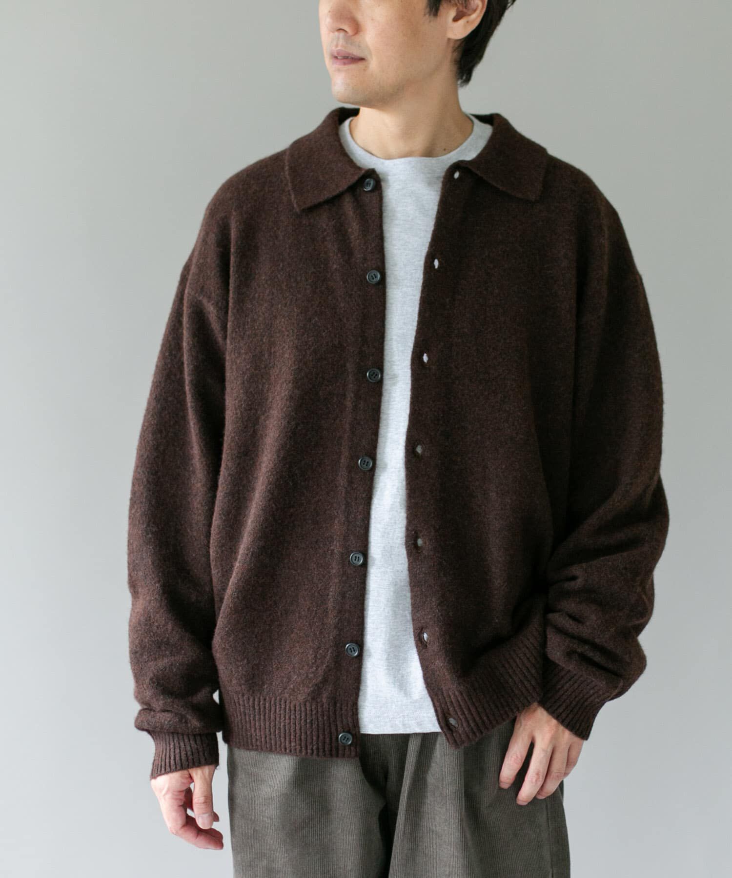 URBAN RESEARCH DOORS「『WEB限定』ウール混もちもちシャツカーディガン 26AW」|カーディガン|