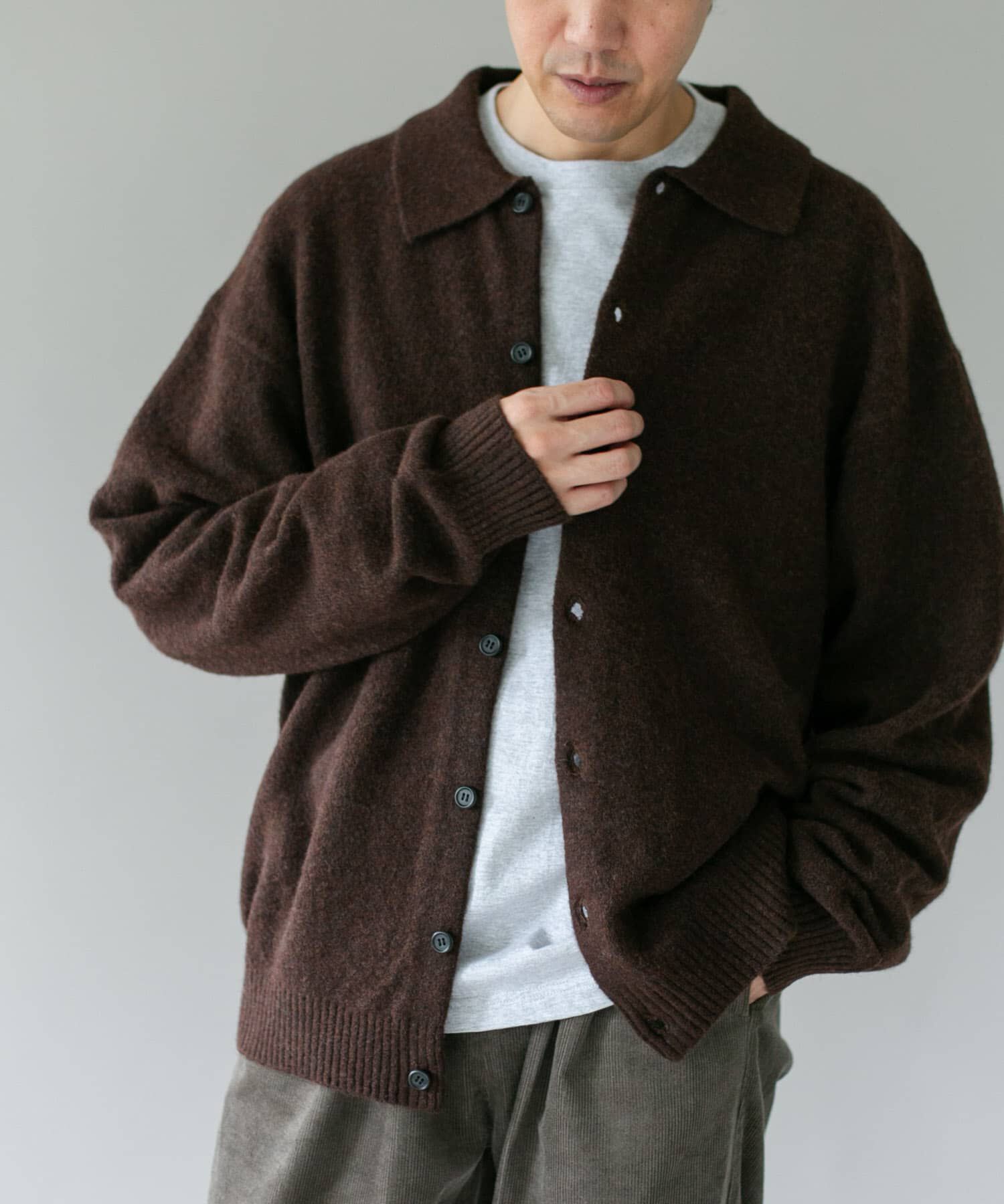 URBAN RESEARCH DOORS「『WEB限定』ウール混もちもちシャツカーディガン 26AW」|カーディガン|