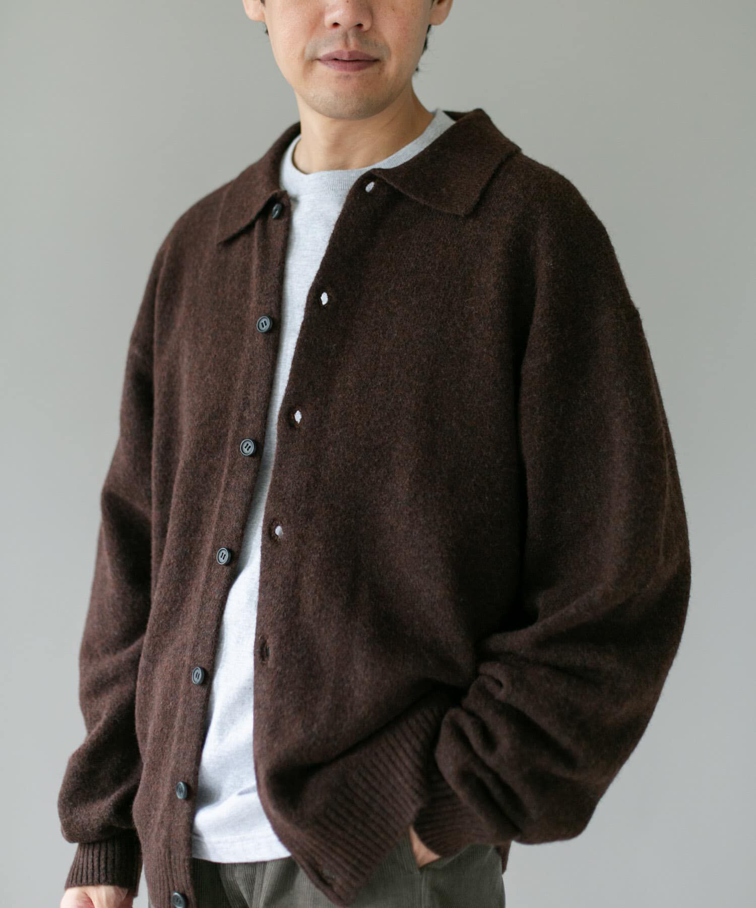 URBAN RESEARCH DOORS「『WEB限定』ウール混もちもちシャツカーディガン 26AW」|カーディガン|
