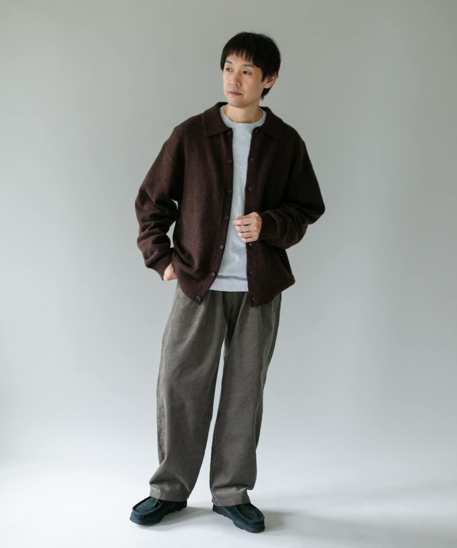 URBAN RESEARCH DOORS「『WEB限定』ウール混もちもちシャツカーディガン 26AW」|カーディガン|