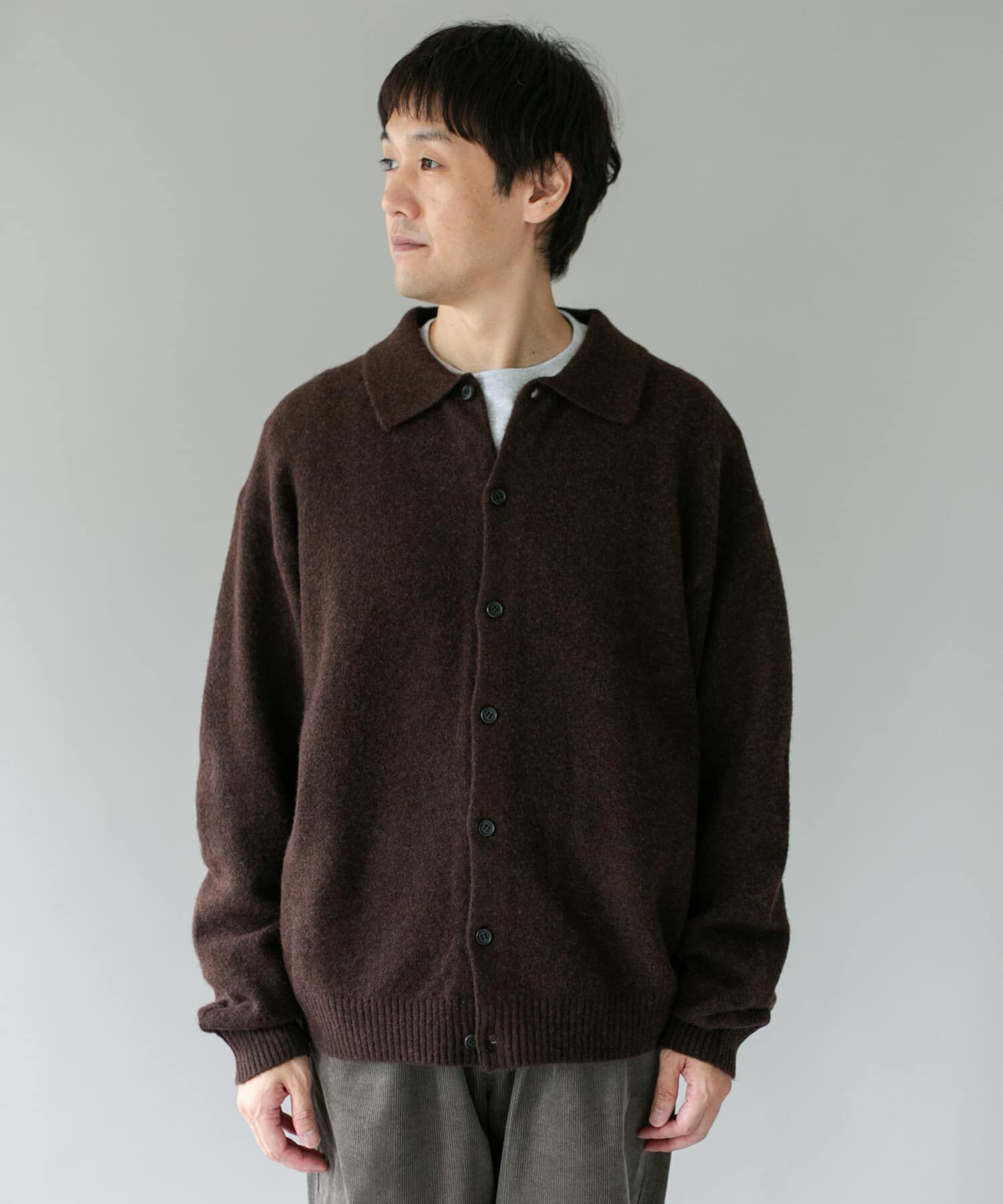 URBAN RESEARCH DOORS「『WEB限定』ウール混もちもちシャツカーディガン 26AW」|カーディガン|