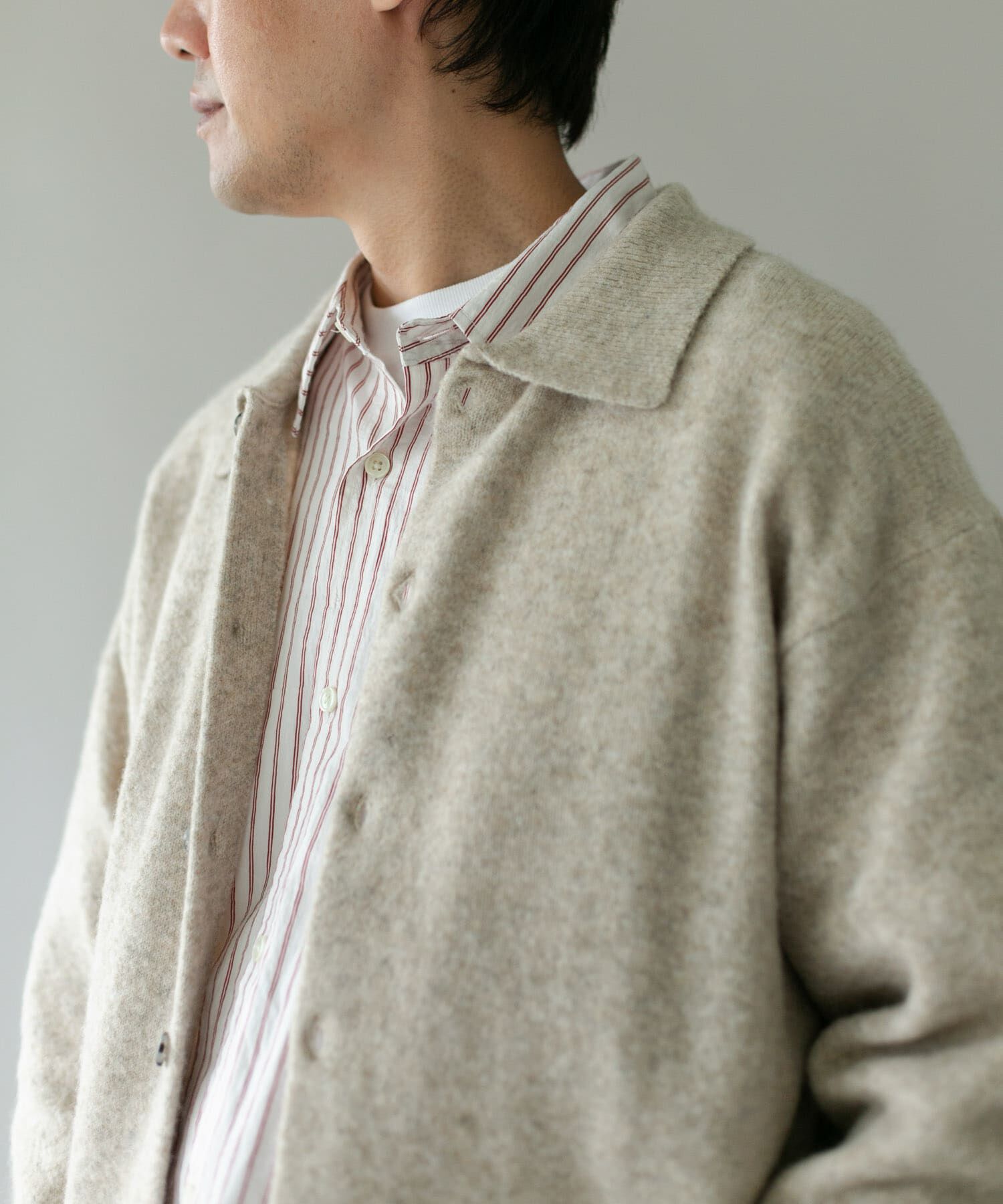 URBAN RESEARCH DOORS「『WEB限定』ウール混もちもちシャツカーディガン 26AW」|カーディガン|