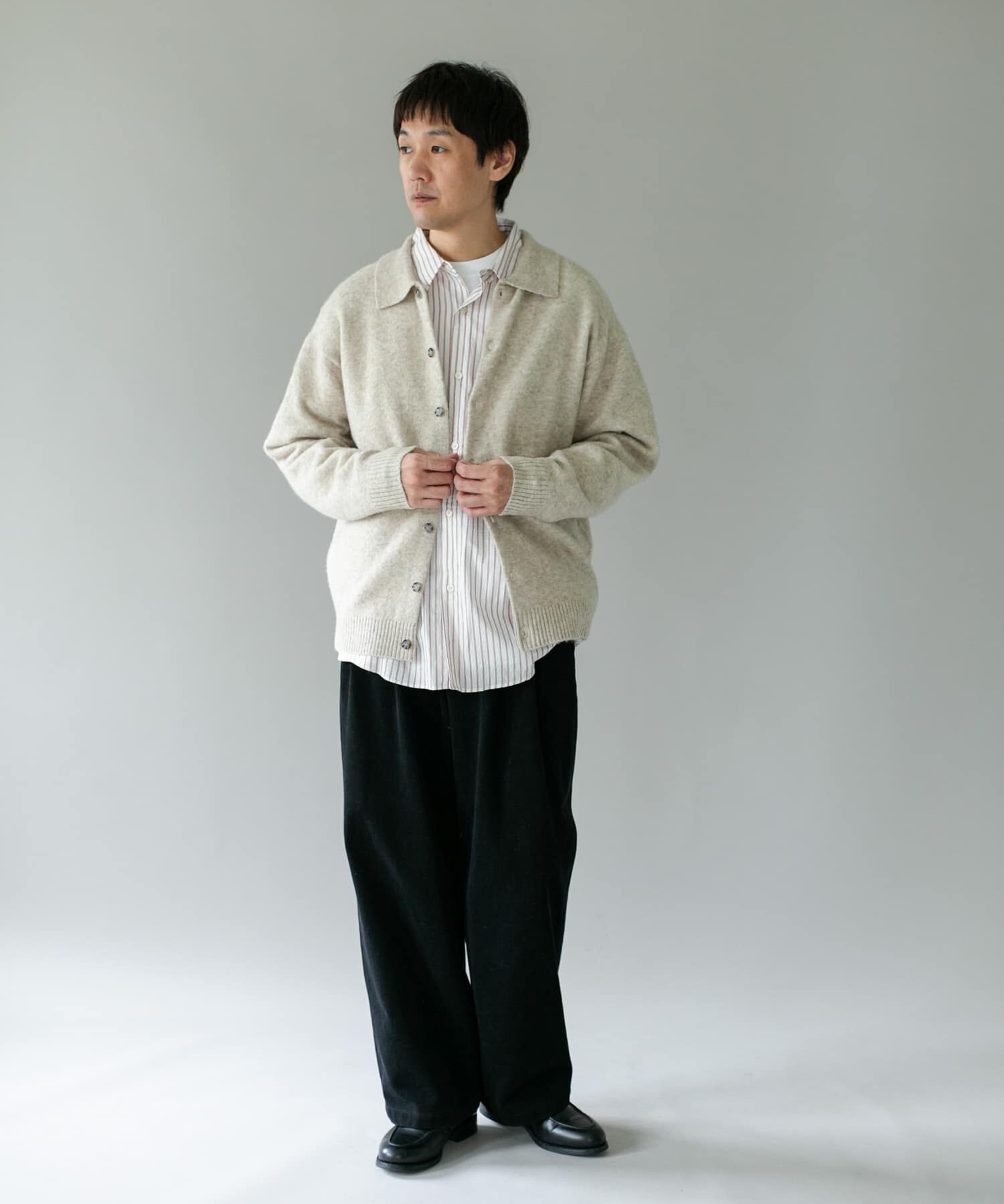 URBAN RESEARCH DOORS「『WEB限定』ウール混もちもちシャツカーディガン 26AW」|カーディガン|