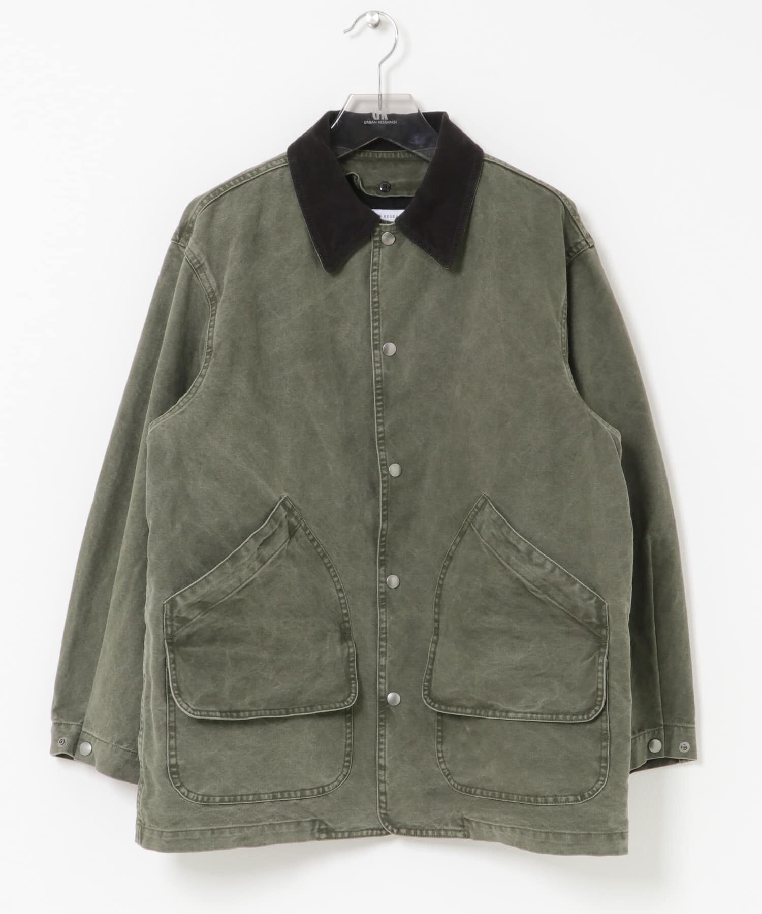 URBAN RESEARCH「DUCK HUNTING JACKET」|ノーカラーコート|