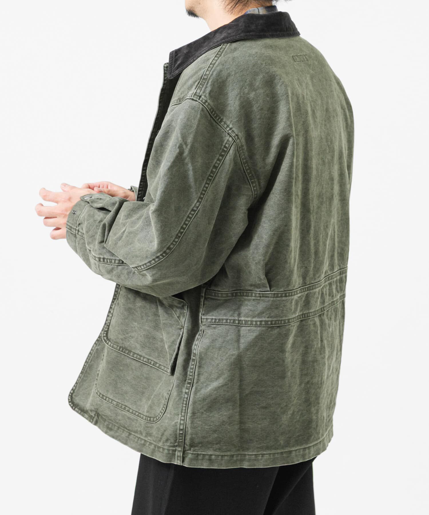 URBAN RESEARCH「DUCK HUNTING JACKET」|ノーカラーコート|