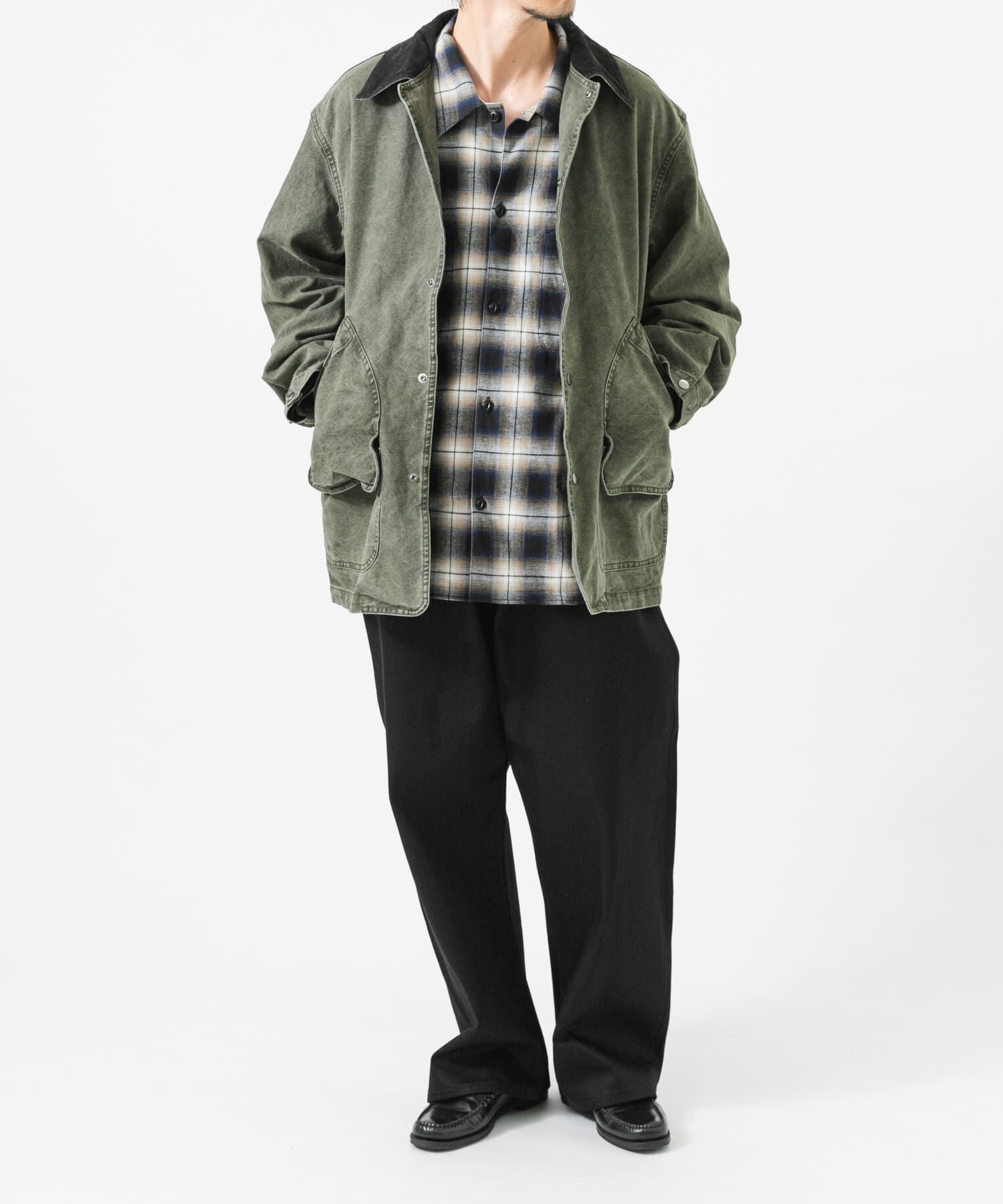 URBAN RESEARCH「DUCK HUNTING JACKET」|ノーカラーコート|
