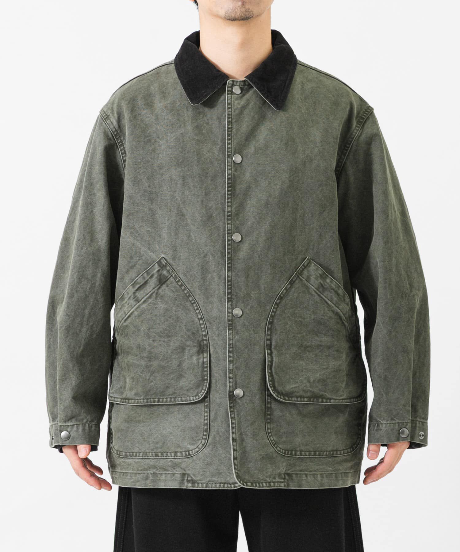 URBAN RESEARCH「DUCK HUNTING JACKET」|ノーカラーコート|