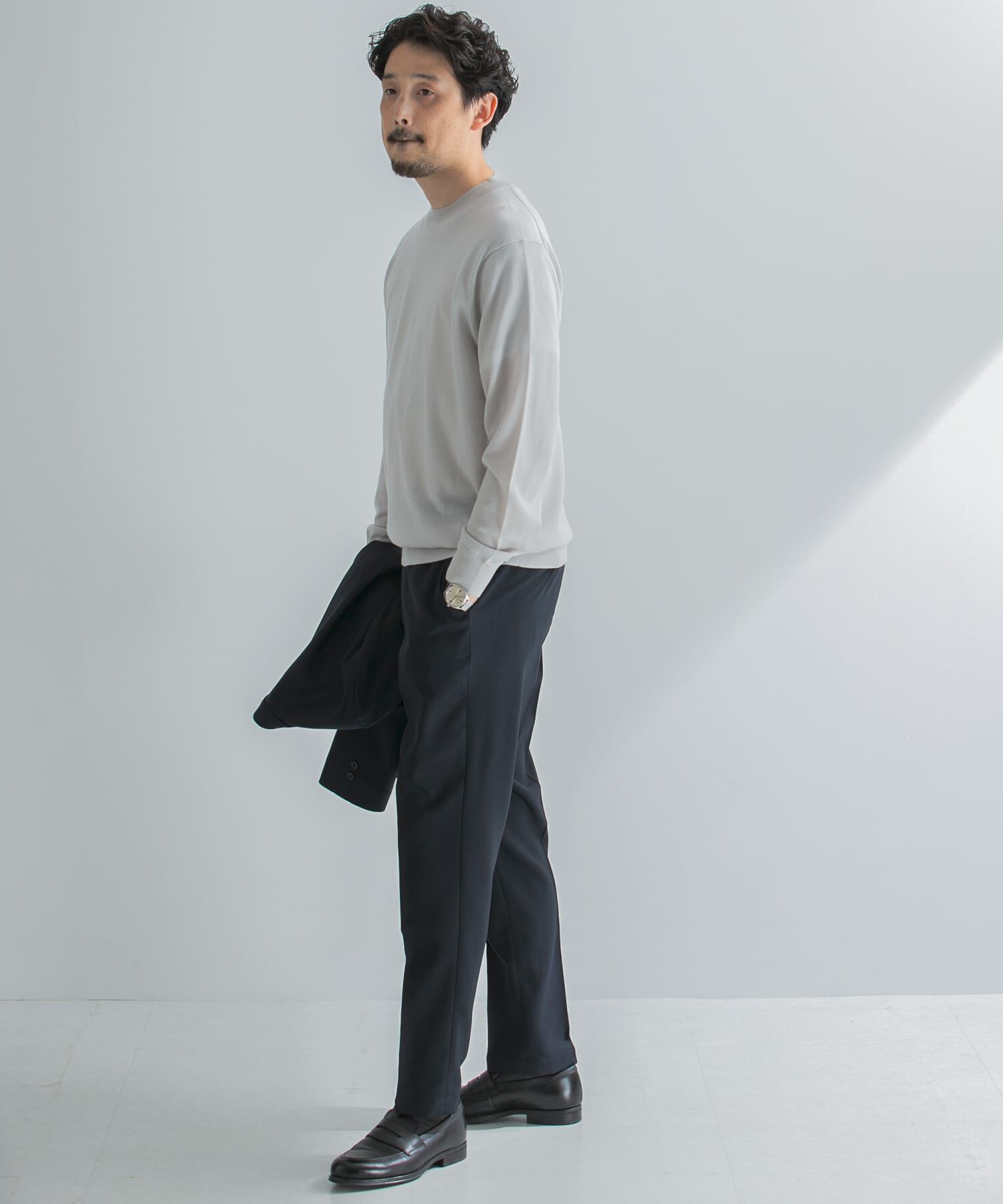 URBAN RESEARCH DOORS「LIFE STYLE TAILOR　マシンウォッシャブルハイゲージクルーニット」|その他|